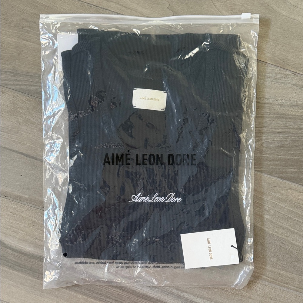 Aimé Leon Dore Script Embroidery Tank Top - Size L NWT - Picture 3 of 4
